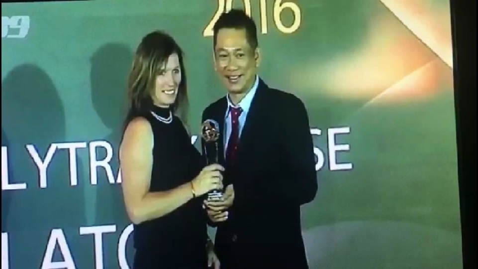 Track Rider Rochelle receiving trophy for Spalato.