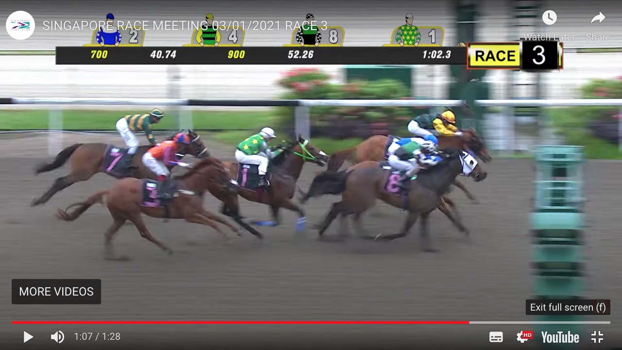 Proof Perfect at the finish line with Vulcan and It's Got It All (screenshot: YouTube)